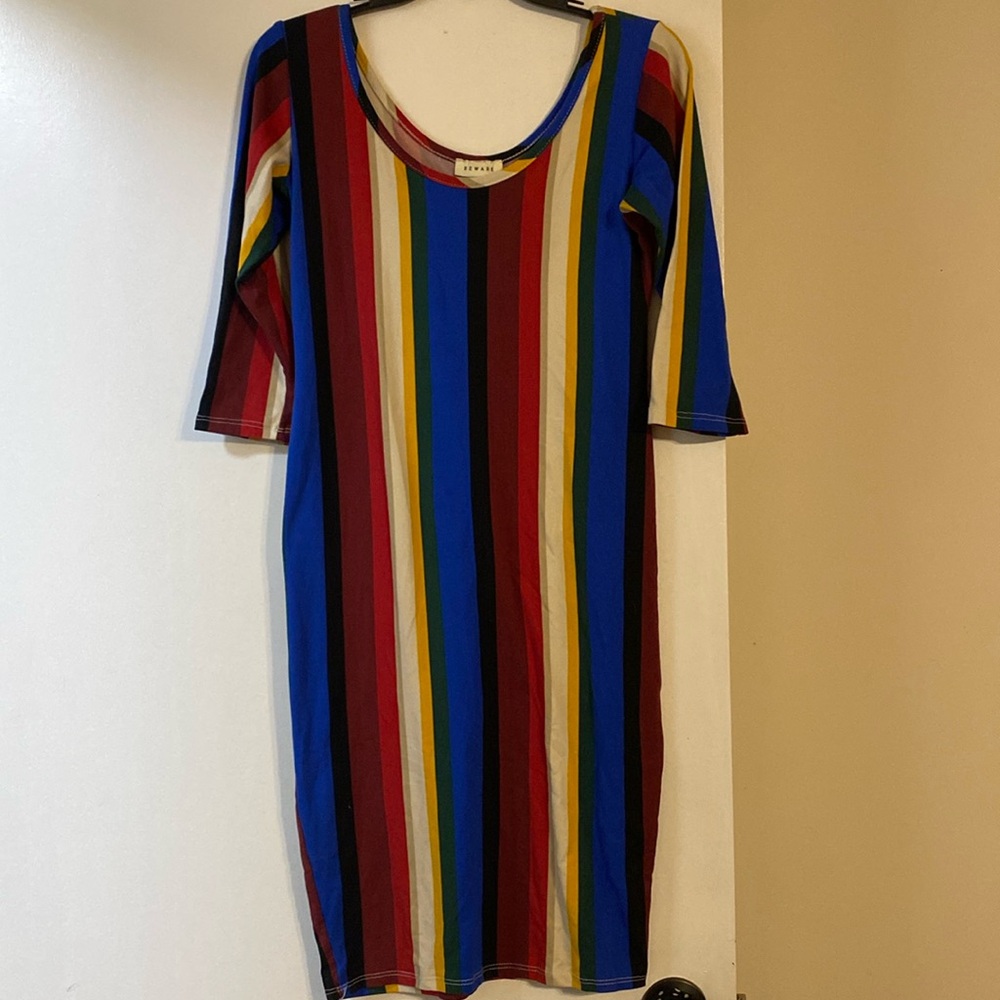 BEWARE. Size LG. Rainbow dress.